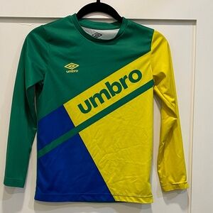 Umbro Kids Long Sleeve Jersey - Green, Yellow, Blue